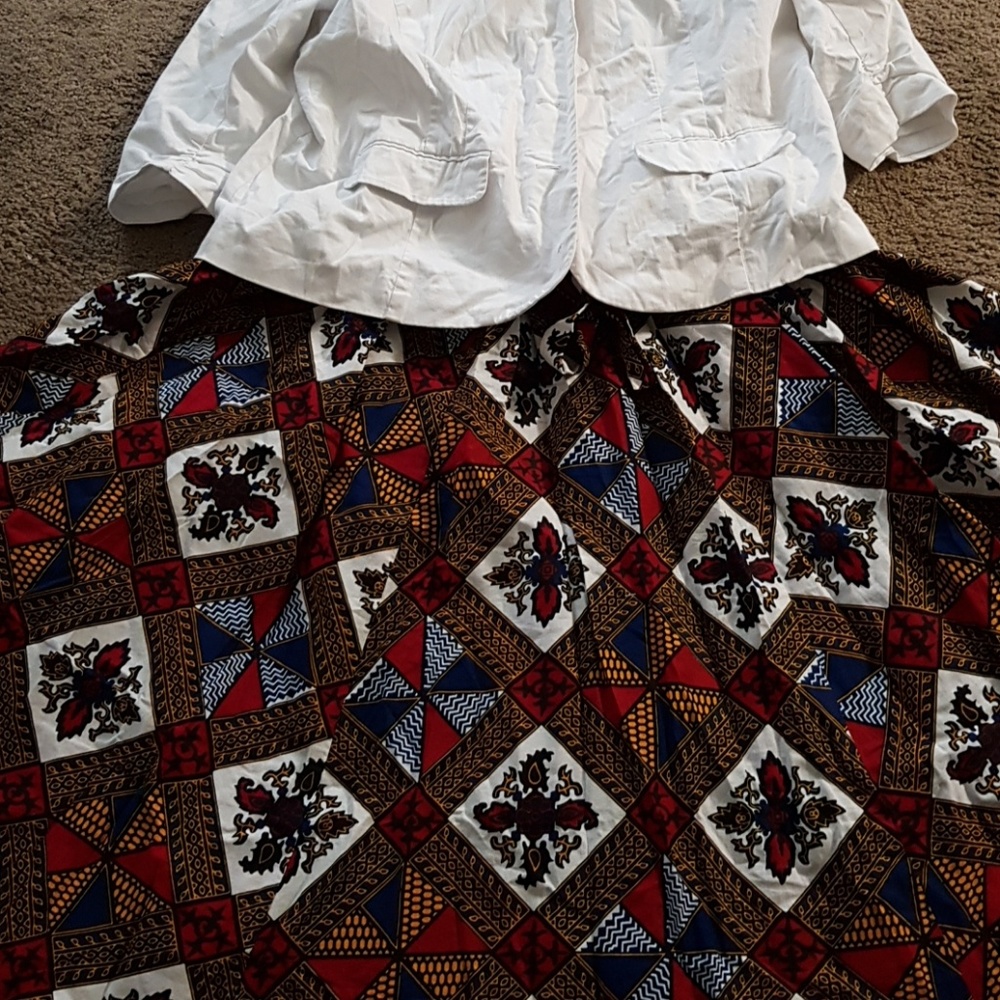 OSFA African Print Skirt